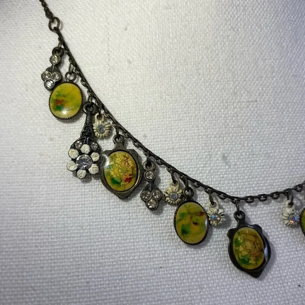 Y2K Floral Pendants Necklace